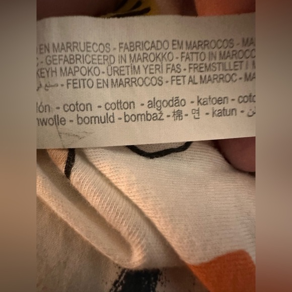 Zara Cropped Colorful Graphic Faces T-Shirt - Picture 6 of 7